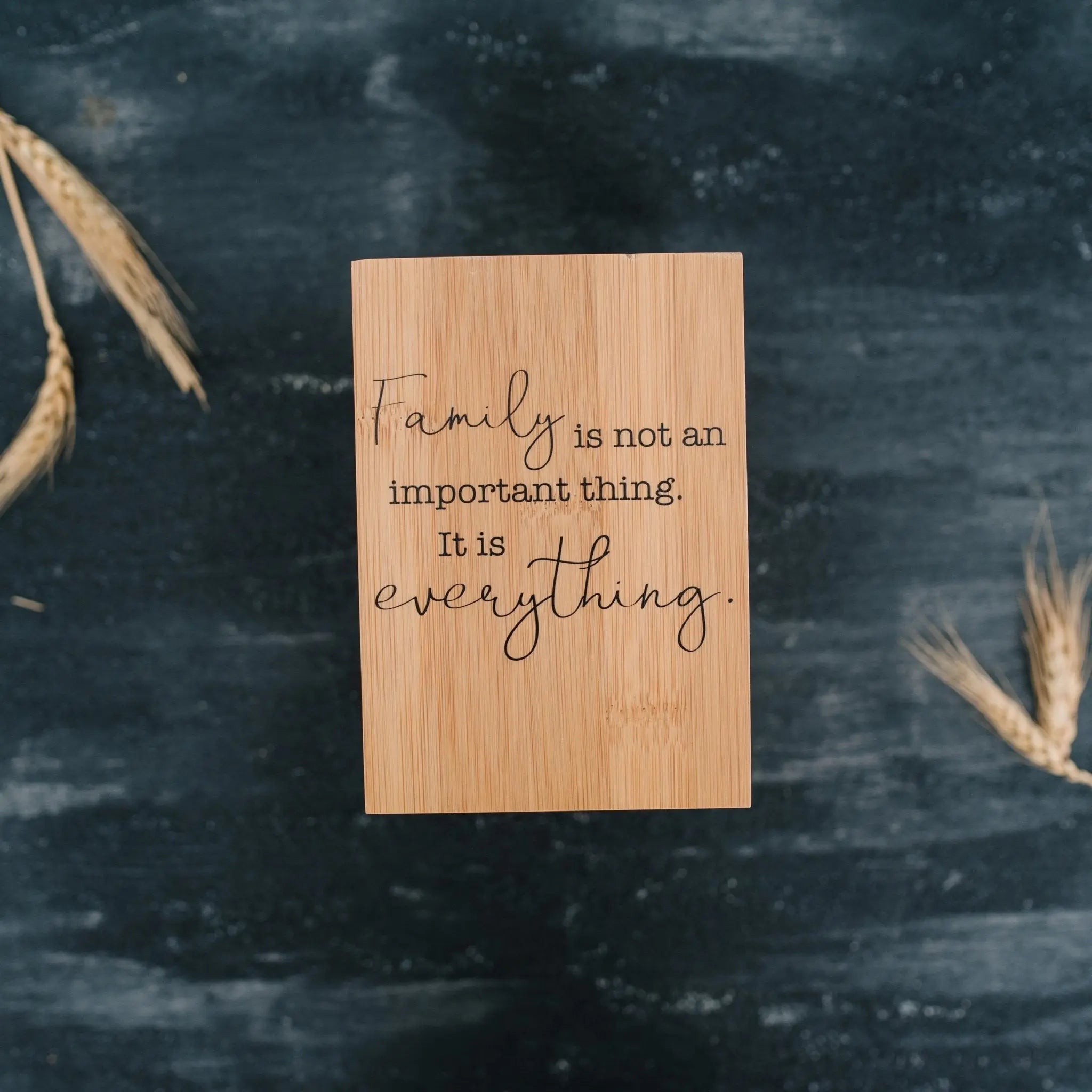 Bamboo Kitchen Utensil Holder, Kitchen Decor with Family Quote, Housewarming Gifts, Christmas Gift for Mom, Birthday Gifts for Mother